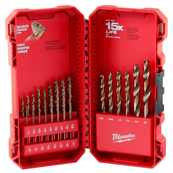 Milwaukee 23 Piece RED HELIX Cobalt Drill Bit Set
