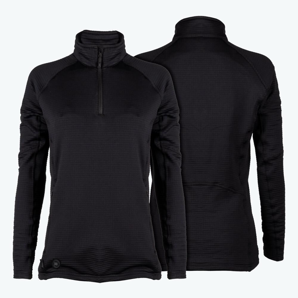 Mobile Warming Womens Element Mid-Layer 1/4 Zip LS Black Heated Shirt XL, large image number 1