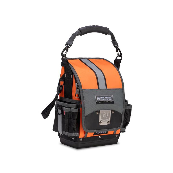 Veto Pro Pac Closable Large Zippered Technician Tool Pouch, Hi-Viz Orange