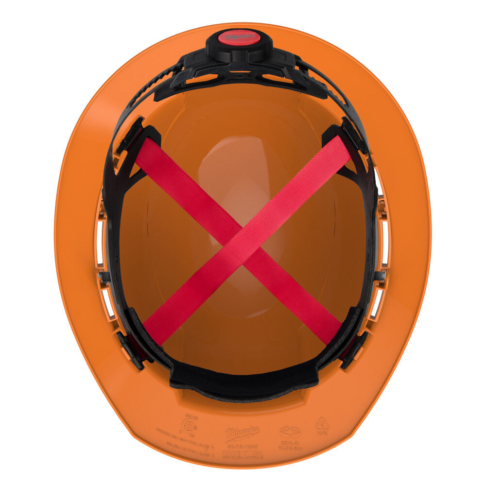 Milwaukee Orange Full Brim Vented Hard Hat with 4pt Ratcheting Suspension Type 1 Class C, large image number 11