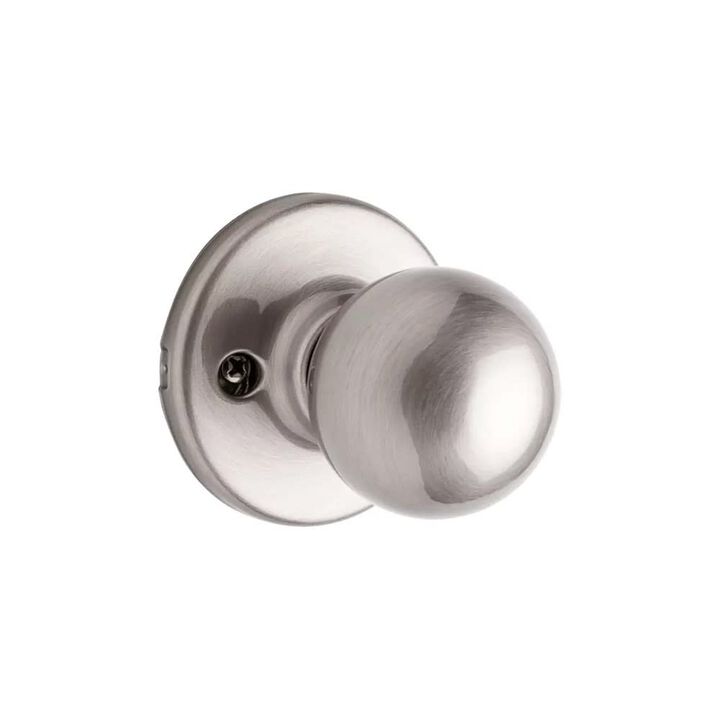 Kwikset Satin Nickel Hall/Closet Polo Passage Door Knob Set, large image number 1
