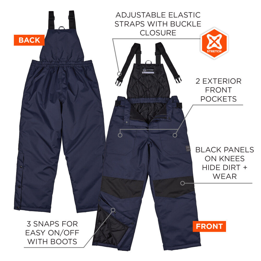 Ergodyne N-Ferno 6462 Insulated Freezer Bib Overalls L, large image number 4