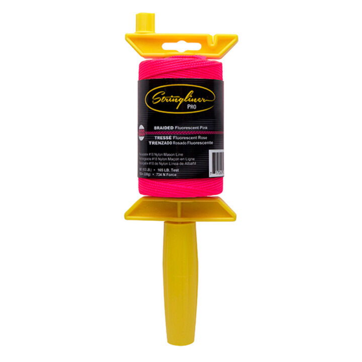 Stringliner Pro Braided Reel Fluorescent Pink 500 ft