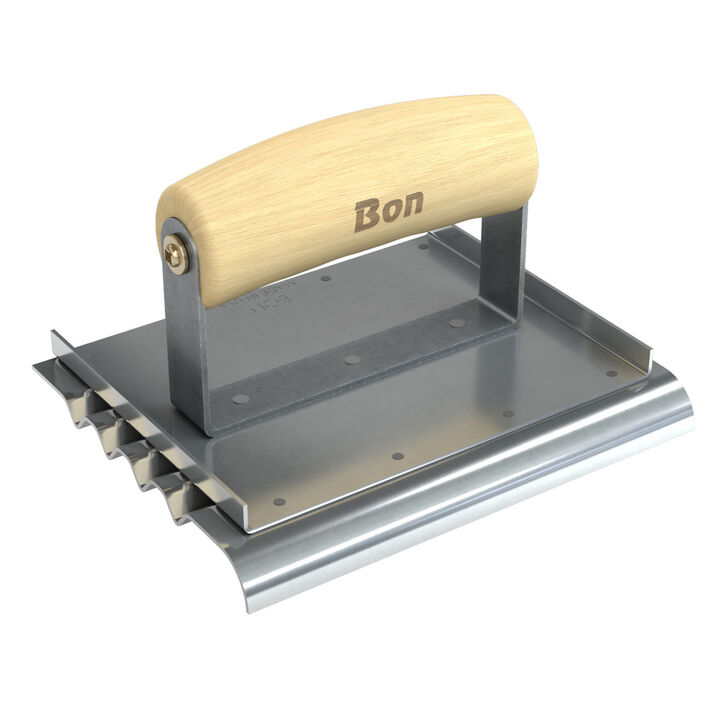 Bon Tool 6 Inch x 4 3/4 Inch Safety Step Edger with Wood Handle