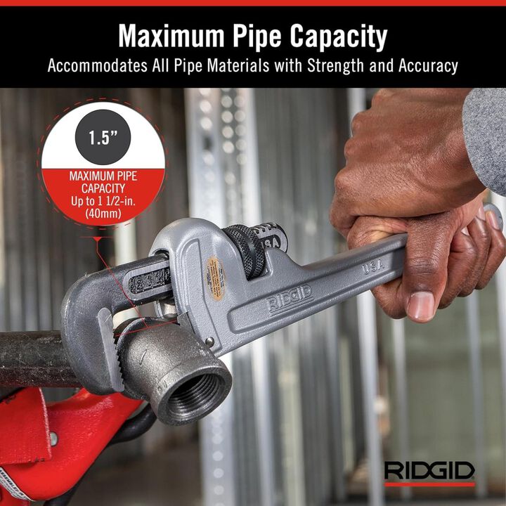 Ridgid 10 Inch and 24 Inch Aluminum Pipe Wrench Bundle, large image number 4
