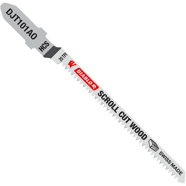 Diablo Tools 3-1/4in High Carbon Steel T-Shank Jig Saw Blades for Scroll Cuts