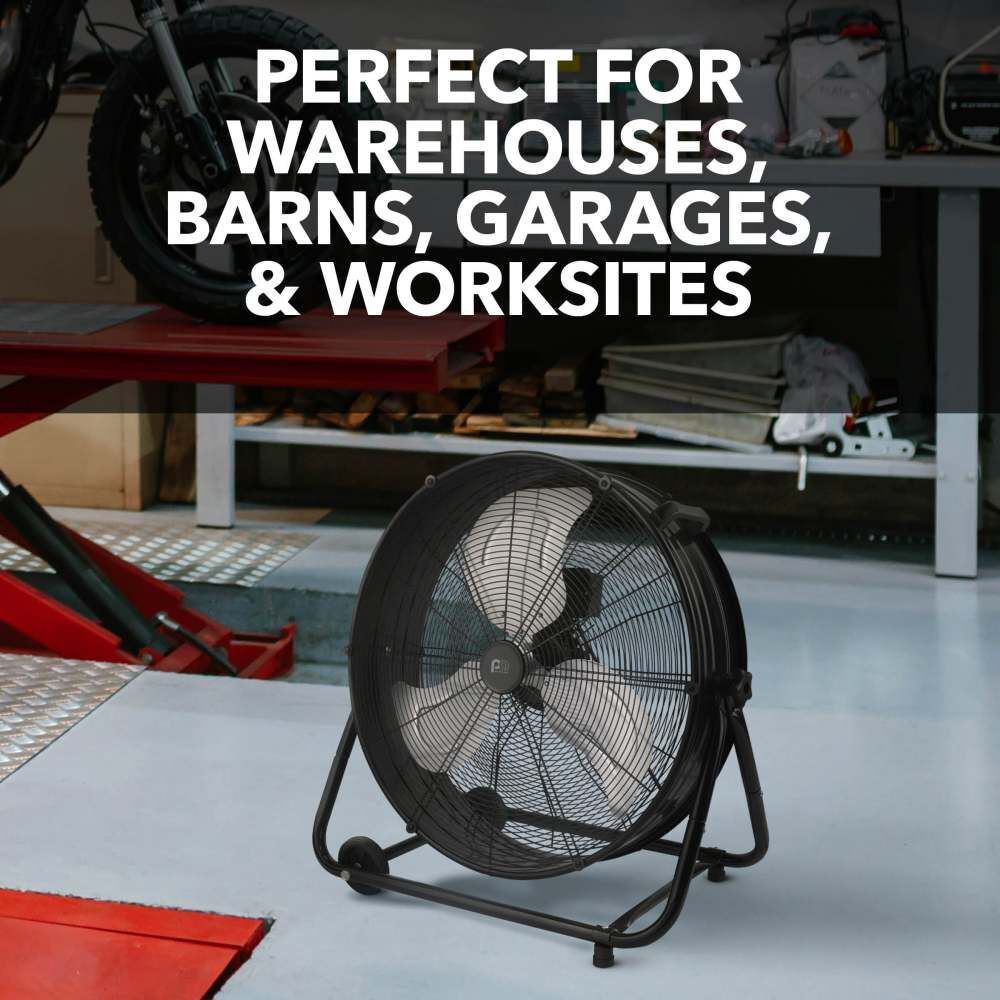 Perfect Aire 24 Inch 4989.5 CFM Heavy-Duty High Velocity Tilting Drum Fan, large image number 4