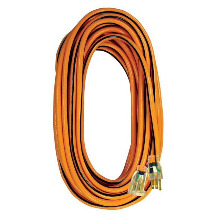 Voltec 100 Ft. 14/3 SJTW UG Extension Cord Orange and Black