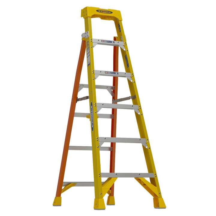 Werner 6ft Type IAA Fiberglass Leaning Step Ladder