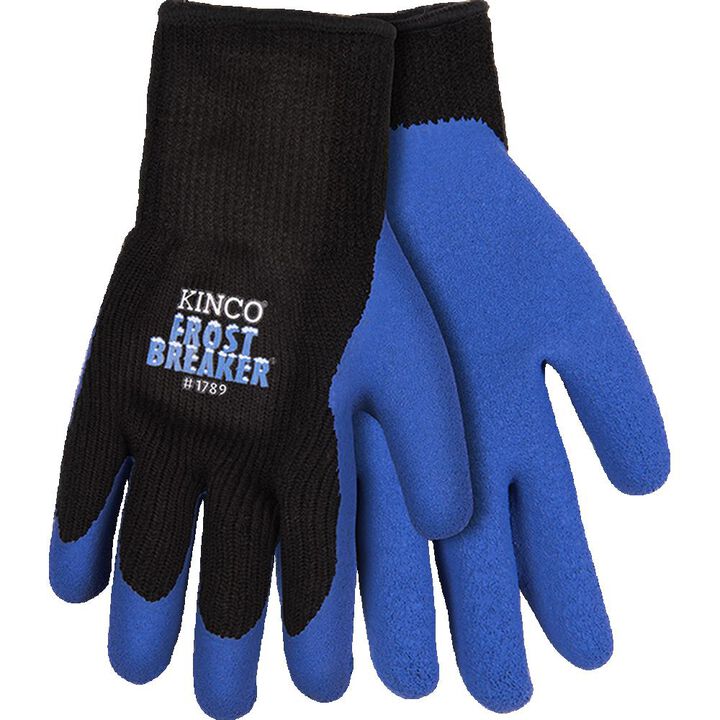 Kinco Black/Blue Acrylic Thermal Knit & Latex Palm Glove XL