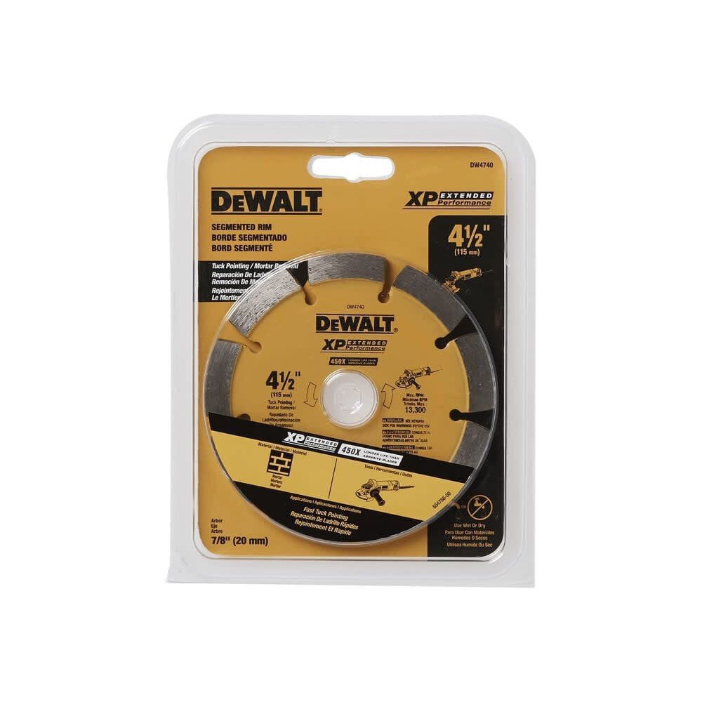 DEWALT 4-1/2 Inch x 0.25 Inch XP Tuck Pointing Blade Bundle, 5 Pieces, large image number 6