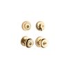 Kwikset Polished Brass Juno Door Knob & Single Cylinder Deadbolt Set, small image number 3