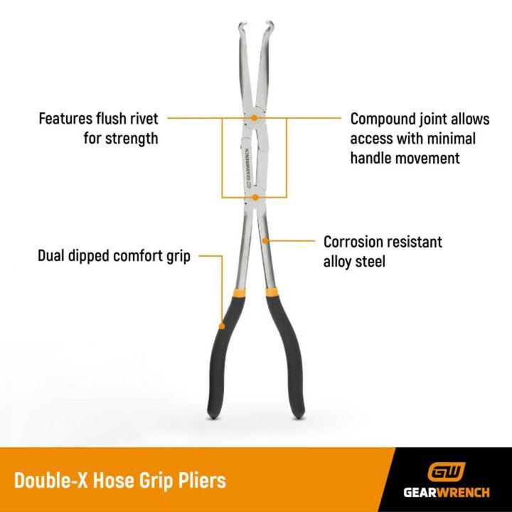 GEARWRENCH Double-X Hose Grip Plier Set, 3 Pieces, large image number 5