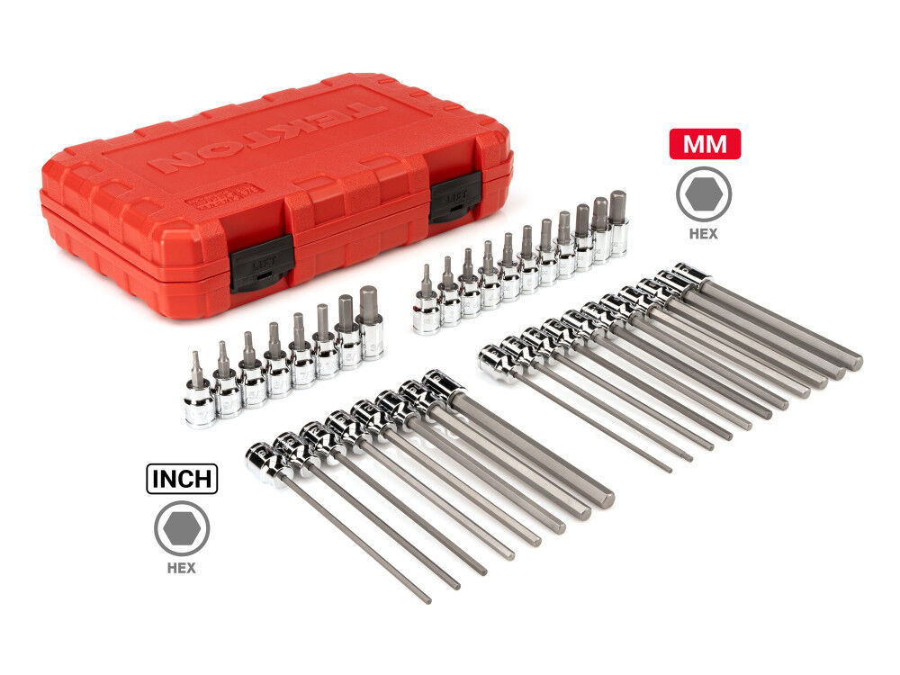 Tekton 3/8 Inch Drive Hex Bit Socket Set, 38 Pieces (1/8-3/8 Inch, 3-10 mm), large image number 2