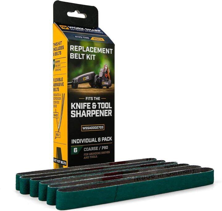 Work Sharp P80 Grit Green Synthetic Abrasive Belt for Knife and Tool Sharpener, large image number 1