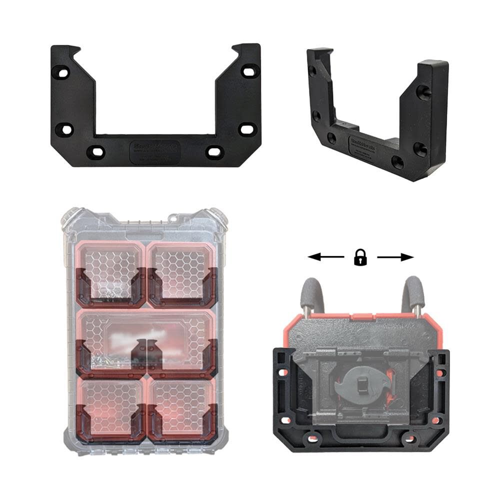Stealthmounts ABS Plastic V2 Mounting Cleat for Locking Packout Hook, 6 Pieces, large image number 1