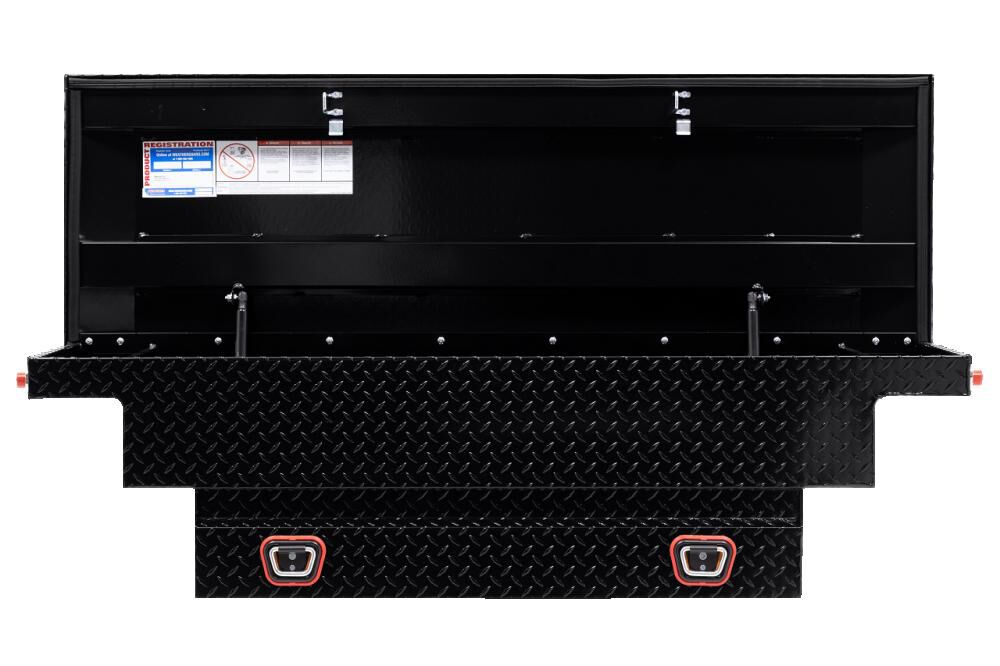 Weather Guard Saddle Truck Tool Box Aluminum Compact Low Profile Black, large image number 2