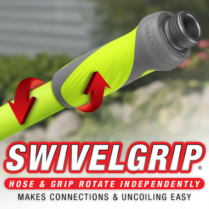 Flexzilla SwivelGrip Garden Lead-in Hose, 5/8 Inch x 10 Feet, 3/4 Inch - 11 1/2 GHT Fittings, ZillaGreen, large image number 3