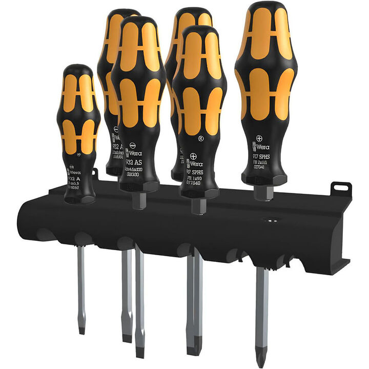Wera Tools Kraftform 932 S/6 Chiseldriver & Rack Screwdriver Set