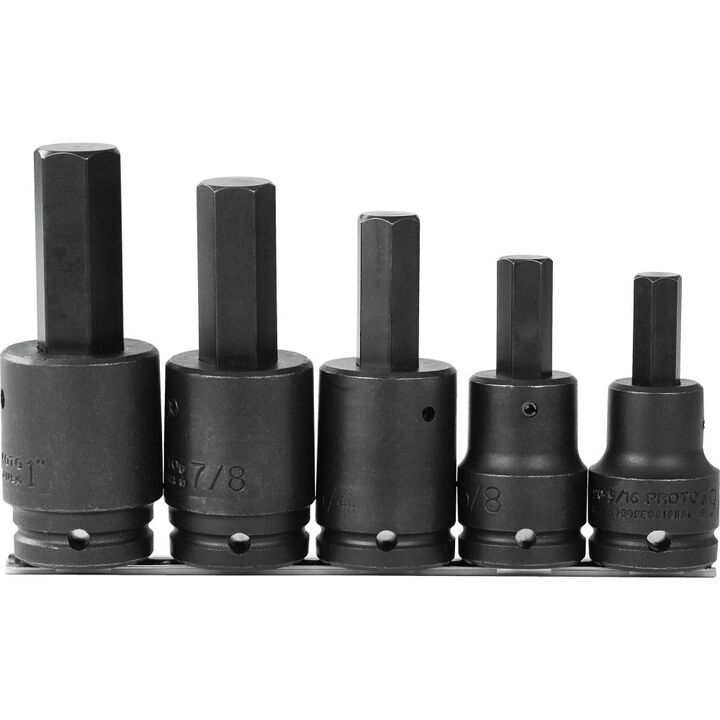 Proto 3/4 in Drive 5 Piece Impact HEX BIT Set