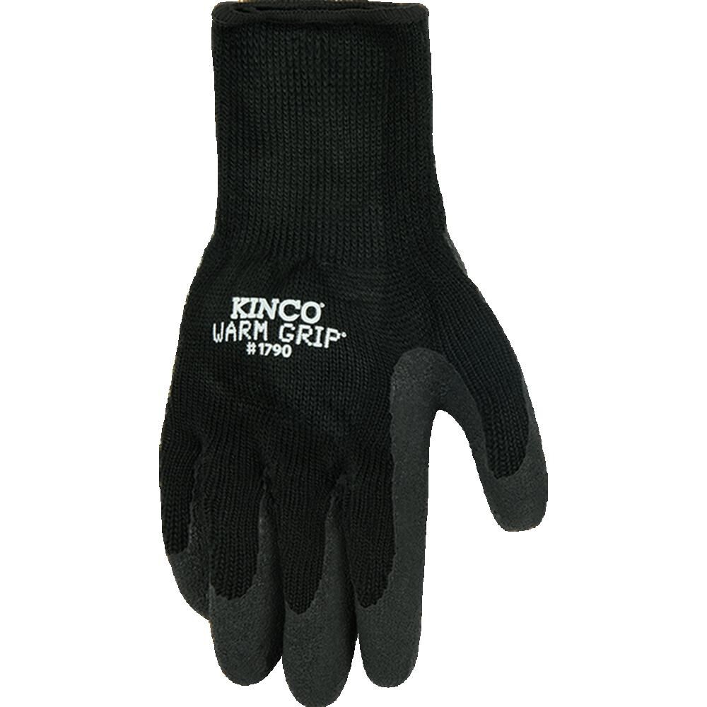 Kinco Black Acrylic Thermal Knit & Latex Palm Glove Medium, large image number 4