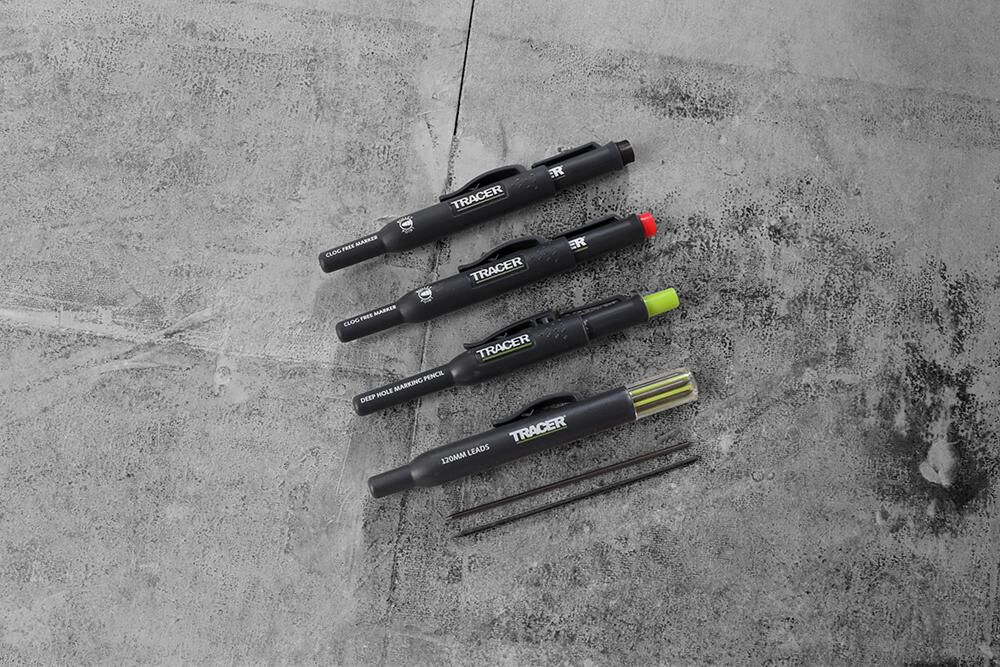 Tracer Marking Kit - Deep Hole Pencil, Lead Set, 2 Clog Free Markers, large image number 2