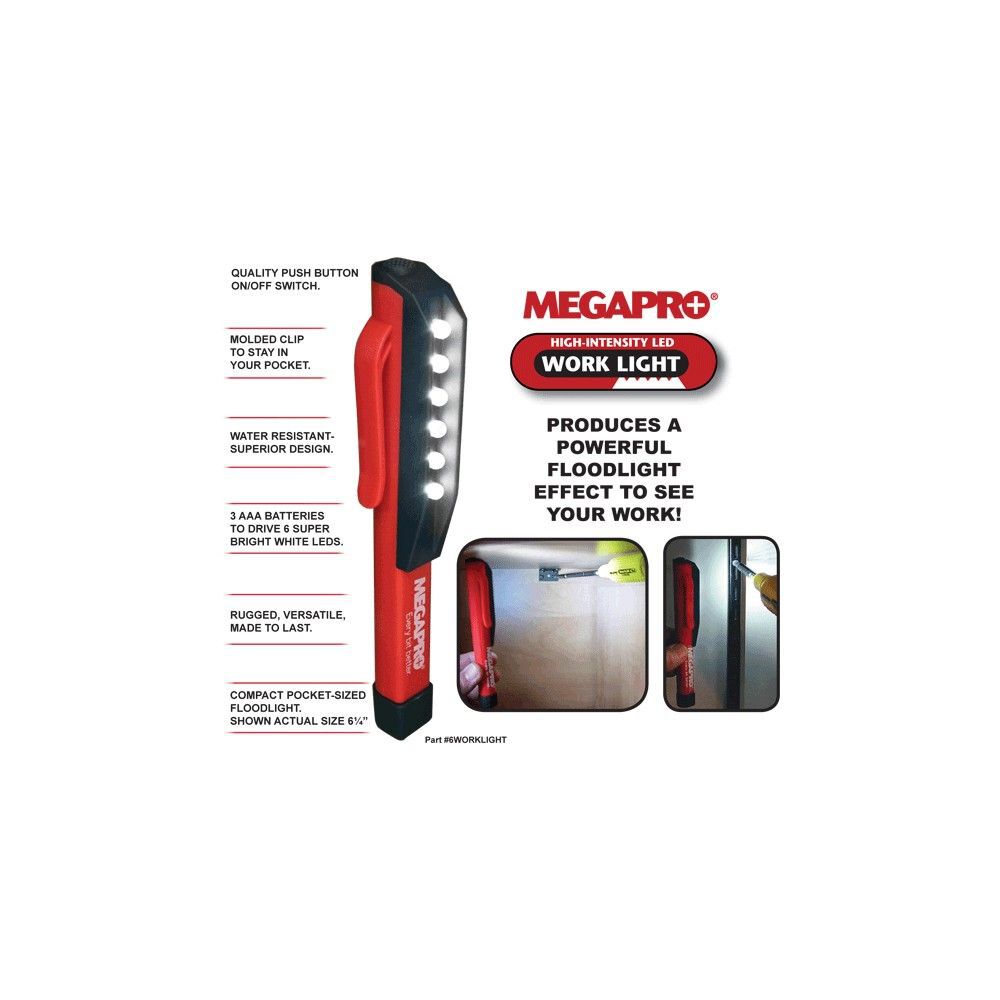 Megapro 8-In-1 Original Driver & 120 Lumens LED Worklight Kit Neon Green, large image number 7