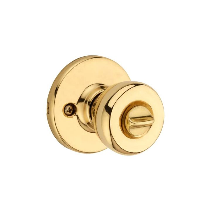Kwikset Polished Brass Security Keyed Entry Exterior Tylo Lockset Knob, large image number 2