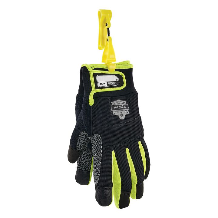 Ergodyne Squids 3425 Swiveling Glove Clip Holder, Belt Clip, Lime, large image number 4