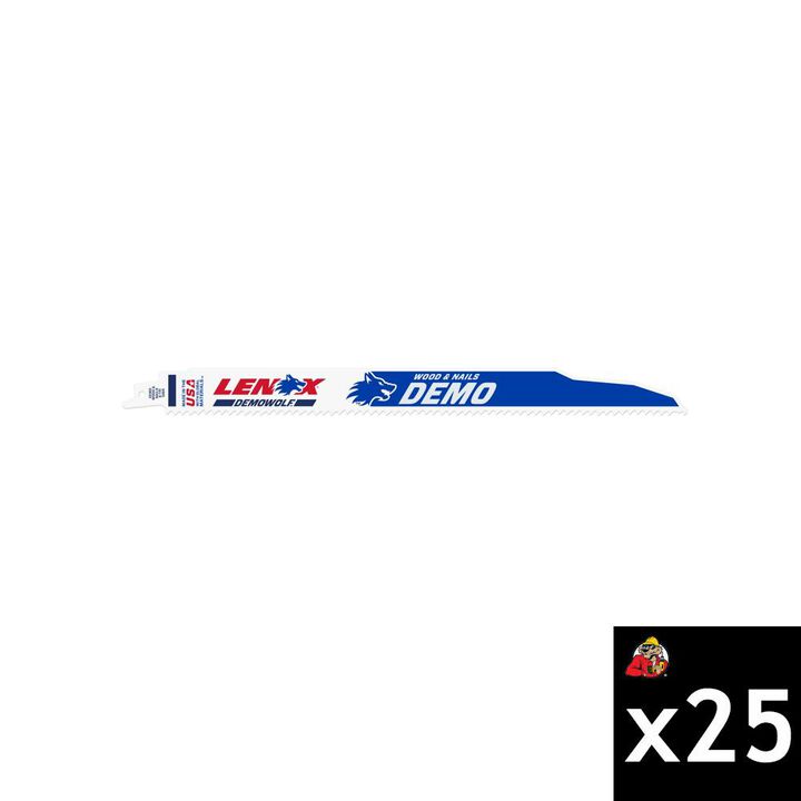 Lenox Demolition Reciprocating Saw Blade Bi-Metal 12 Inch 6 TPI 25 Pieces