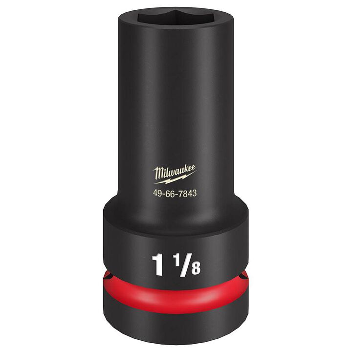 Milwaukee SHOCKWAVE Impact Duty 1 in Drive 1-1/8 in Thin Wall Extra Deep 6 Point Socket