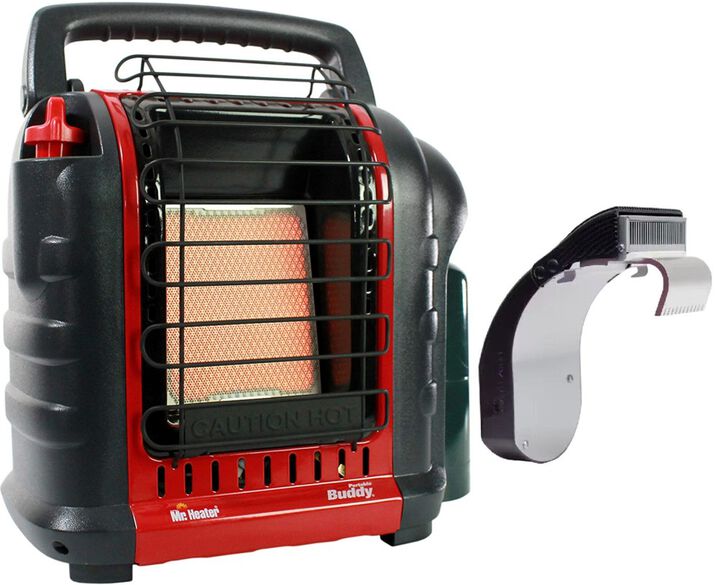 Mr Heater MH9BX Portable Buddy Heater & Portable Buddy Power Fan Bundle, large image number 0