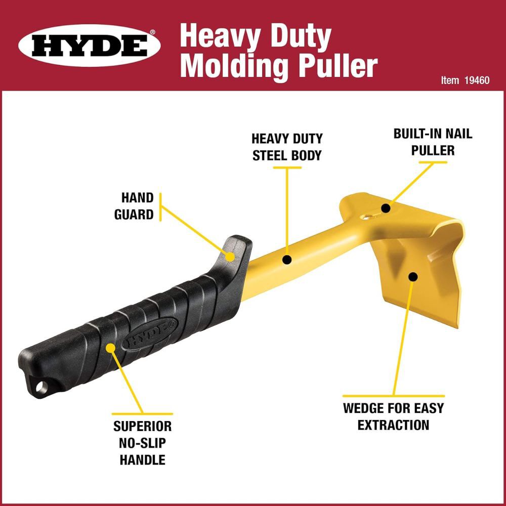 Hyde HD Steel Molding Puller with Built-In Nailer & No-Slip Handle, large image number 4
