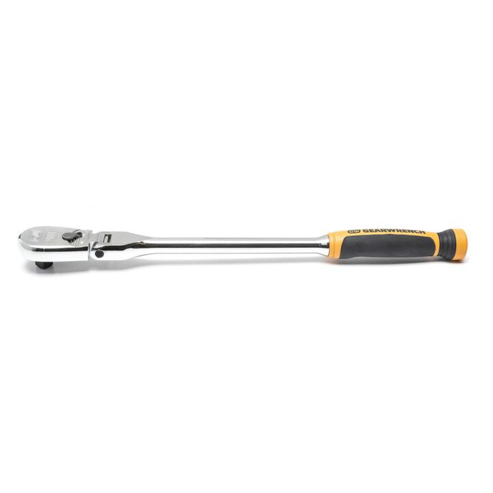GEARWRENCH 1/2in Drive 90 Tooth Dual Material Flex Head Teardrop Ratchet - 17in, large image number 1