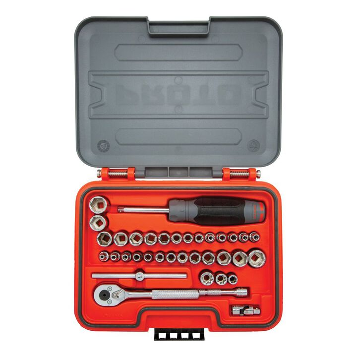 Proto Socket Set 1/4 DR 36pc SAE & MM 6pt