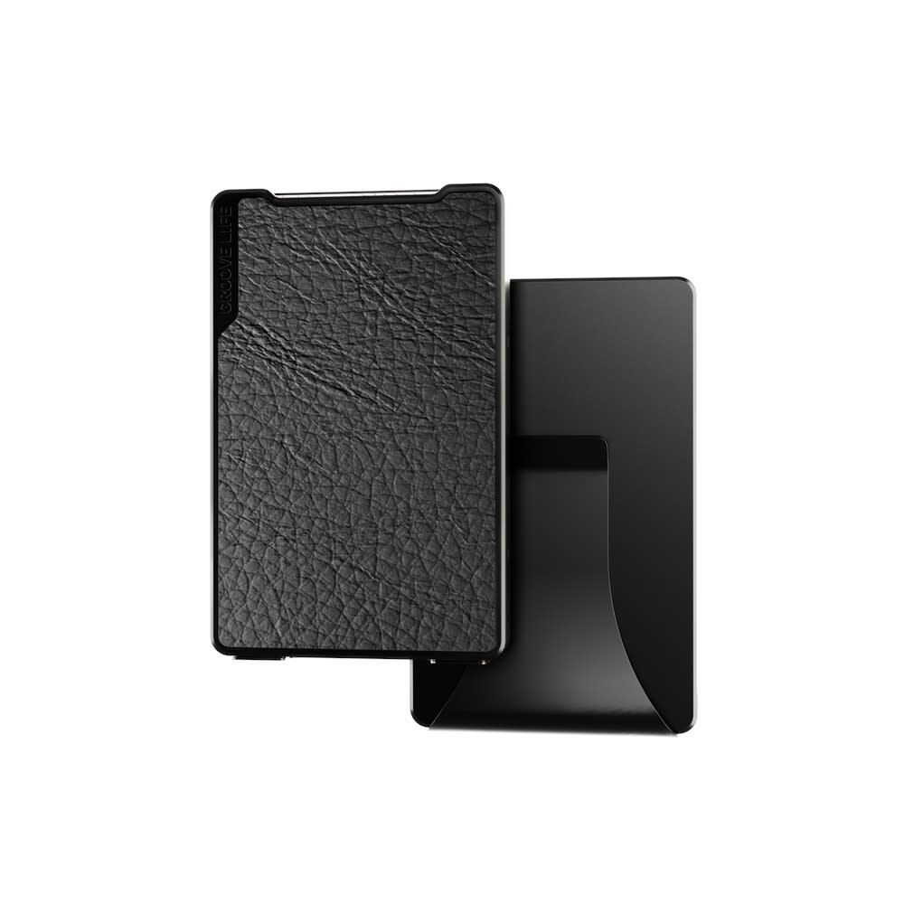Groove Life Premium Full-Grain Leather Wallet, Midnight and Black, large image number 2
