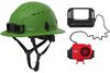 Milwaukee BOLT Green Full Brim Vented Safety Helmet Type 2 Class C & Cooling Fan Bundle, small image number 1