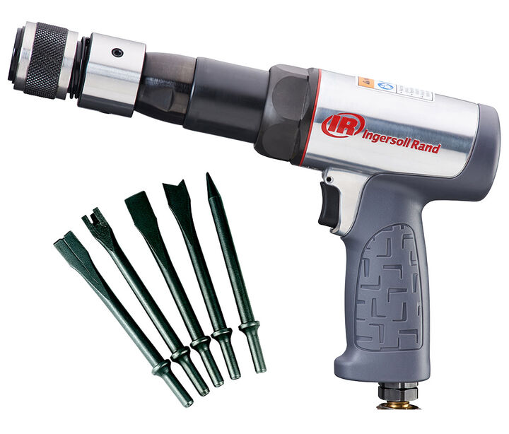 Ingersoll Rand Long Barrel Air Hammer and 5-Piece Chisel Set