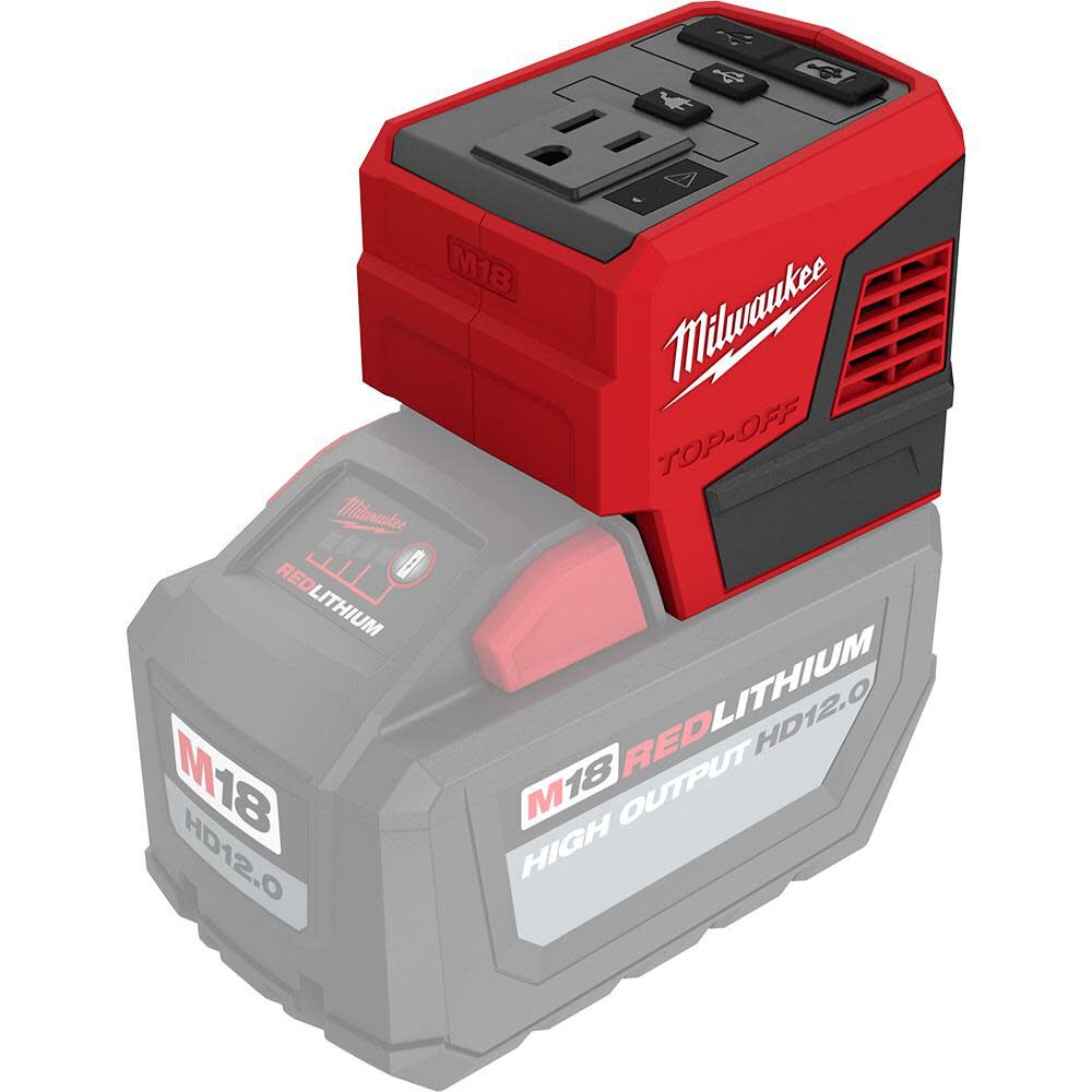Milwaukee M18 TOP-OFF 175W Portable Power Supply Inverter, large image number 13