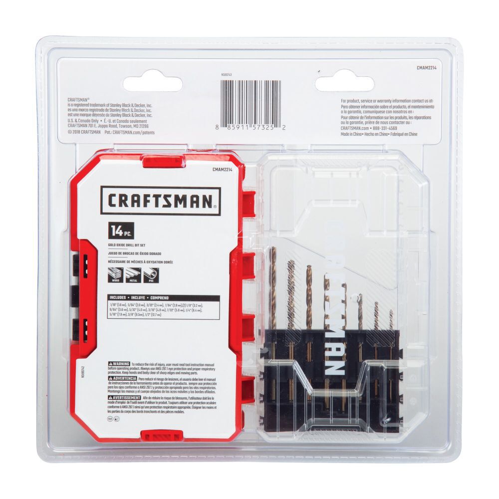 CRAFTSMAN Gold Oxide Coated Drill Bit Se, 14 Piece, large image number 10