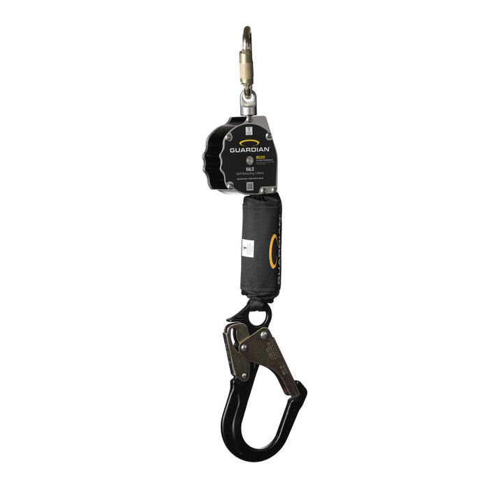 Guardian Fall Protection Class 1, 11 ft Halo Web SRL with Aluminum Rebar Hook