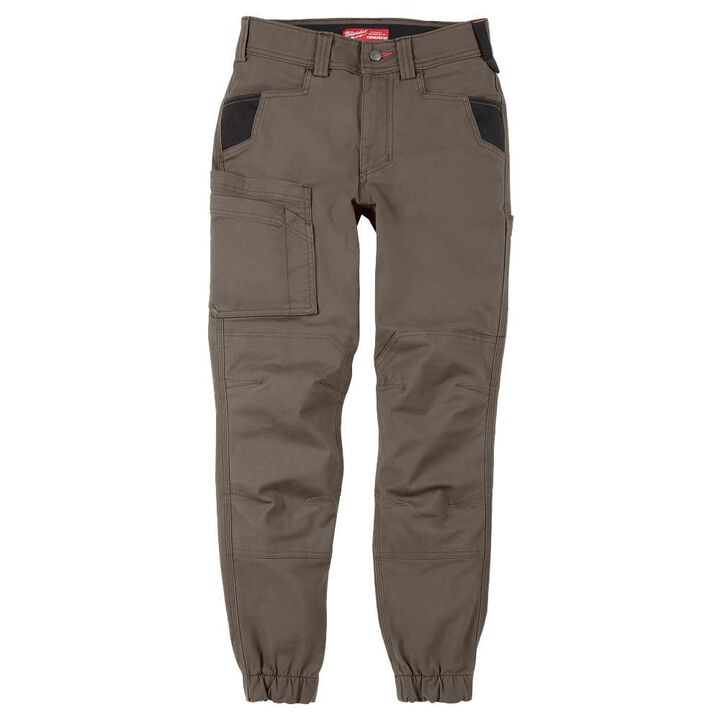 Milwaukee Womens GRIDIRON Double Knee Jogger Pants, Brown 2, large image number 6