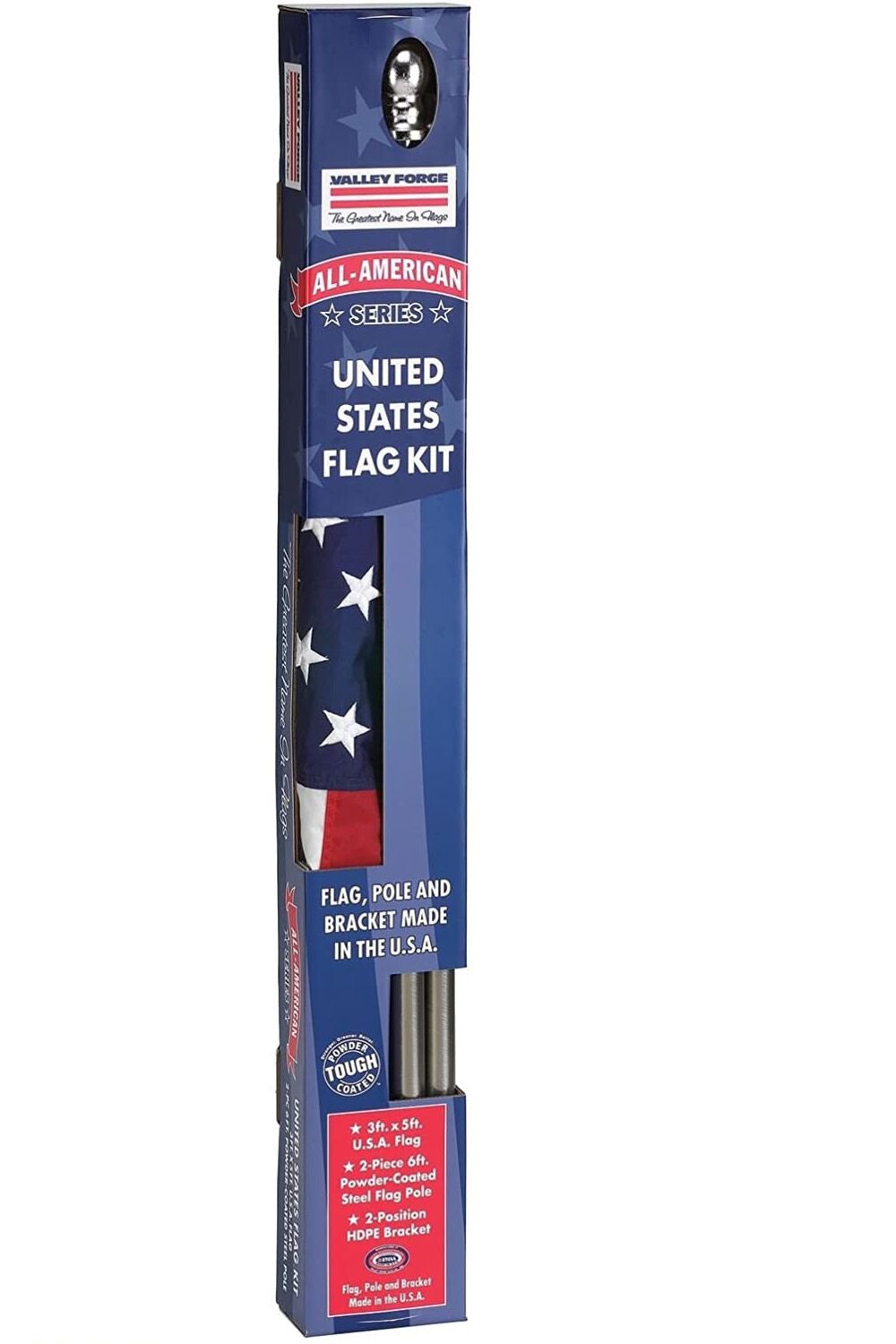 Valley Forge Flag 3 Ft. Width x 5 Ft Height All American United States Flag Kit, large image number 3