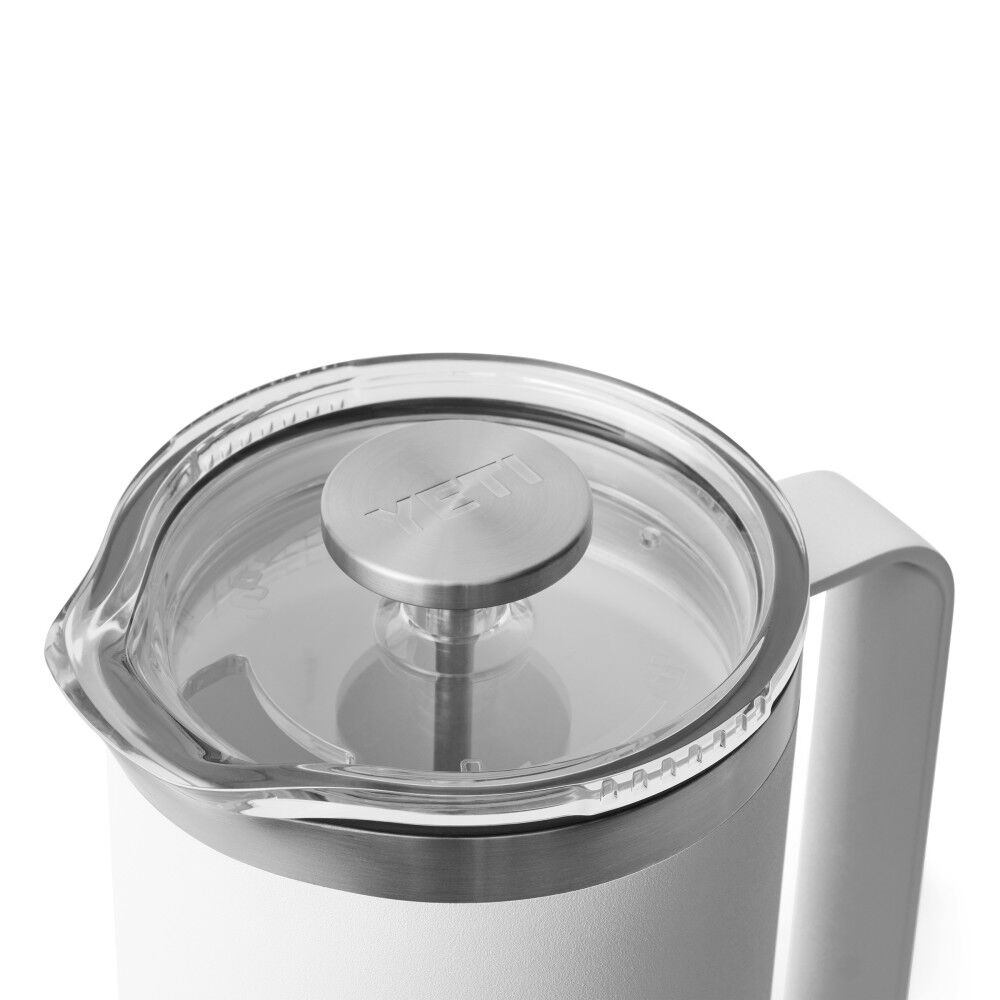 YETI 34 Oz Rambler French Press with Twist-to-Lock Lid White, large image number 8