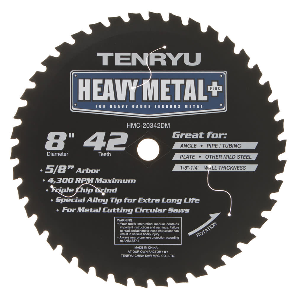 Tenryu Heavy Metal Plus 8in x 42T 5/8in Arbor, large image number 1