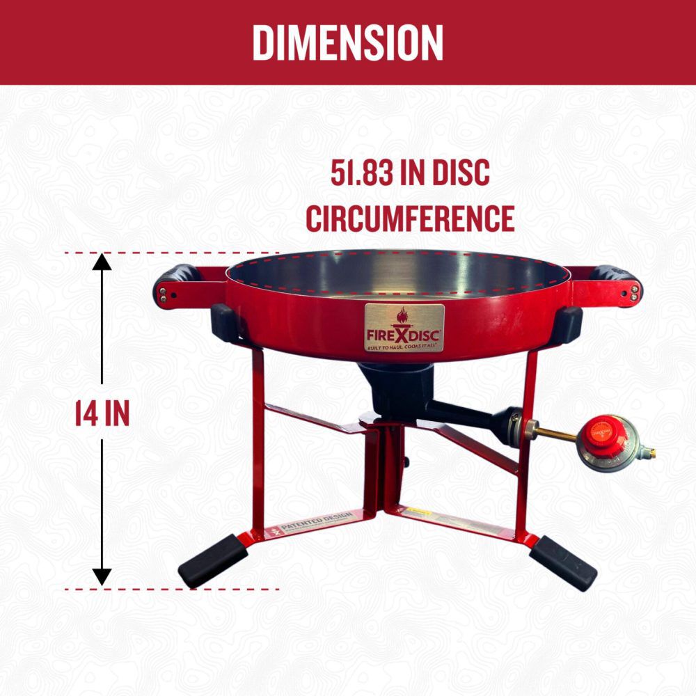 Firedisc The Drifter 16.5 Inch Fireman Red Outdoor Portable Propane Cooker, large image number 7