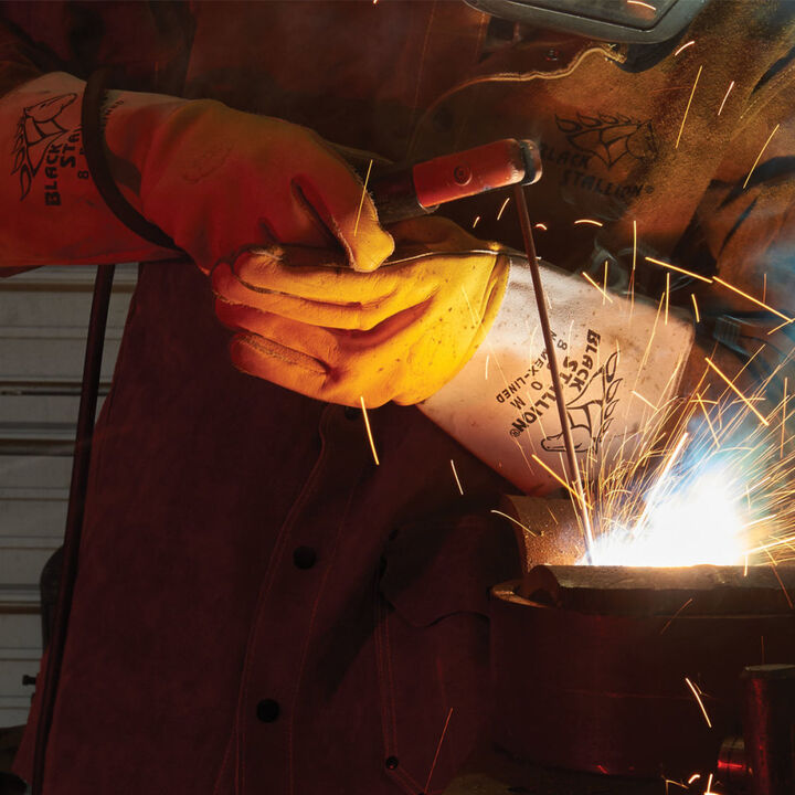 Black Stallion Welding Gloves Premium Elkskin Stick 2X, large image number 3