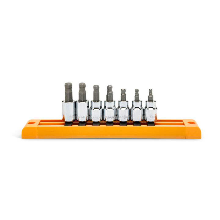 GEARWRENCH 3/8in Drive Ball End Hex Bit Metric Socket Set 7pc