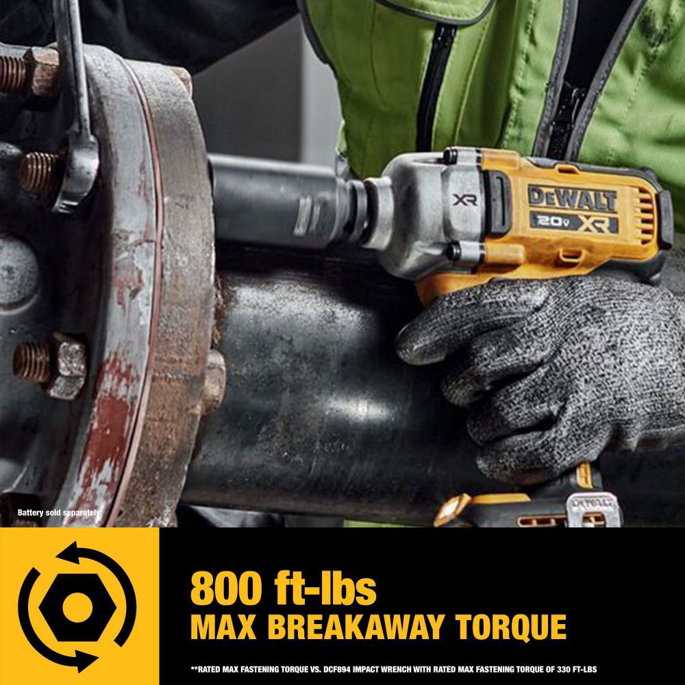 DEWALT 20V MAX XR 1/2 Inch Impact Wrench Kit with Hog Ring Anvil, large image number 5
