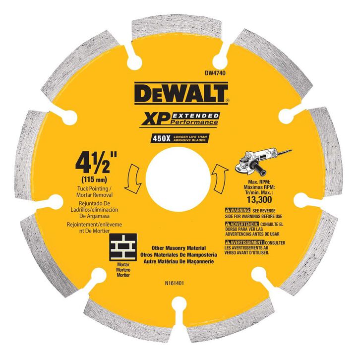 DEWALT 4-1/2-in x 0.250-in XP Tuck Point Blade